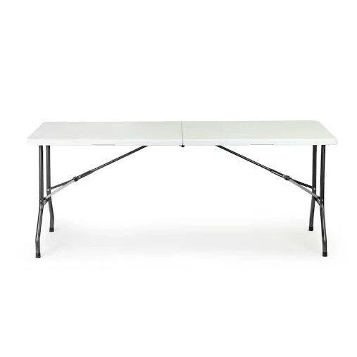 Masa plianta dreptunghiulara politilena, AT PERFORMANCE®, sigurante speciale, cadru din otel, maner transport, sustine 100 kg, 180 x 72 x 70 cm